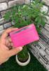 Ultra Thin Unisex Fuchsia Minimal Leather Card Holder