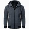 New Men's Sweatshirt Fashion Casual  Fake Two-piece Illusion Solid Color Hooded Loose Cardigan Sweatshirt Thin Hoodies Yasheng