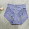Medium Waist Women's Triangle Transparent Mesh Triangle Comfortable Abdominal Compression Ice Silk Women's Underwear Large Size Panties