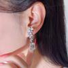 Huitan Modern Fashionable Women's Hanging Earrings Full with Crystal Cubic Zircon Luxury Trendy Wedding Earrings Female Jewelry