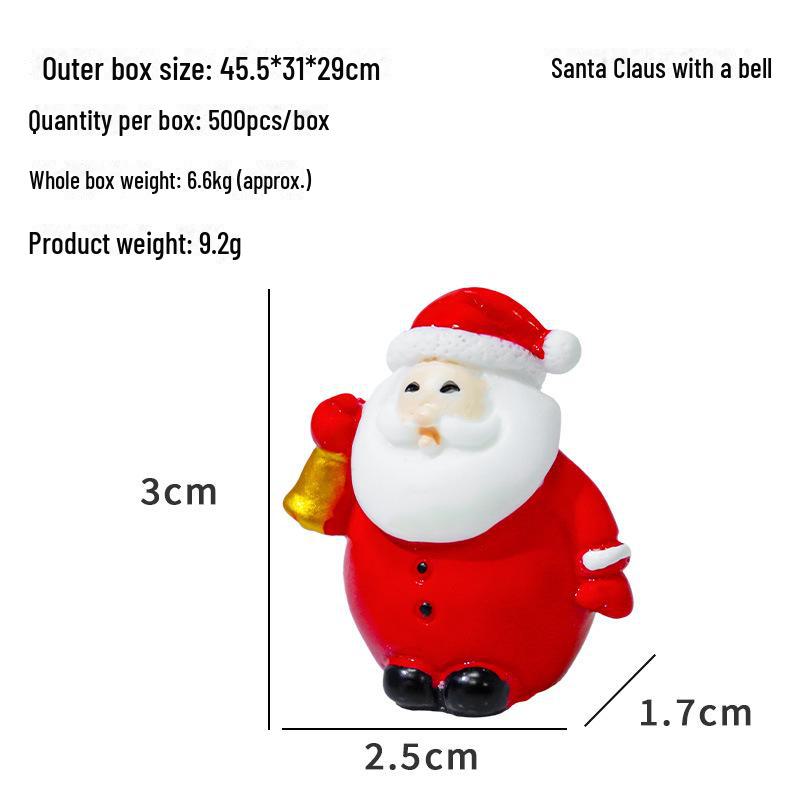 Resin Christmas Ornaments: Santa Claus & Elk Micro Landscape Decorations for Aquarium & New Year