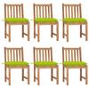 Day and Night - Day and Night Garden Chairs 6 Units Solid Teak Wood with Cushions