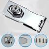 Plating Self Locking Security Hasp Staple 2 Keys Cabinet Lock Drawer
