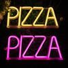 Pizza Letter Neon Sign LED Light Creative Shape Energy-saving Flicker Free Wall Art Background Neon Lamp Decor