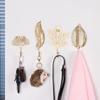 Home Decoration Bathroom Organization Wall Hanger Hanging Storage Rack Wrought Iron Hook Leaf Shape