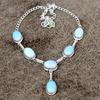 Milky Opal Gemstone Handmade 925 Sterling Silver Jewelry Necklace 18" KKG-412