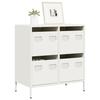 VidaXL White Buffet 68x39x73.5 Cm Cold-Rolled Steel, Storage Cabinet, Kitchen Storage Cabinet, Furniture 851261