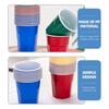 OUNONA Disposable Cups, Heat-Resistant, Colored Plastic Drinking Cups, 250ml, Double-Walled, Simple Design, Suitable for Kindergarten and Daycare, 100