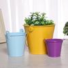 3Pcs Miniature Tin Bucket 1/12 Scale Hanging Small Bucket Multi-purpose Metal Bucket with Handle Dollhouse Accessories