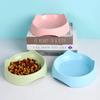 Solid Color Cat Bowl Plastic Pet Supplies Practical Kitten Food Container