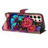 Rainbow Butterfly and Flower Pattern PU Leather Book Case for iPhone Samsung Huawei Honor Google Redmi Xiaomi LG Motorola Sony Nokia Oneplus Oppo