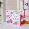 10 PCS Happy Birthday Gift Bag with Handle Paper Favor Bags Birthday Goodie Bags Gift Wrap Bags Colorful Party Bags Birthday Party Supplies
