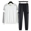 Men 'S Sports Suit Sasual Round Neck Plus Size Sweater Two -Piece Suit Set