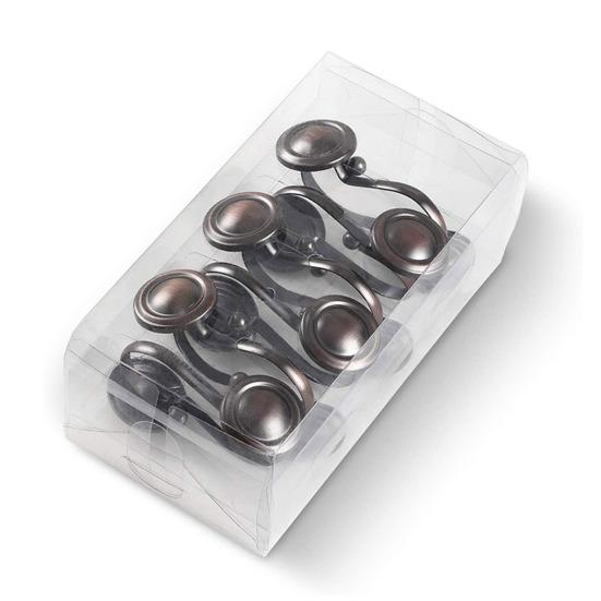 12Pcs Shower Curtain Hooks Rustproof Corrosion Resistant Simple Installation Decorative Metal Shower