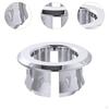 6x Sink Overflow Rings Spares Basin Trim Covers for Home Hotel Silver