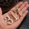 Bronze Color Door Number With Backing Adhesive House Number Apartment Door Number For Outdoor Hotel Home Mailbox Label