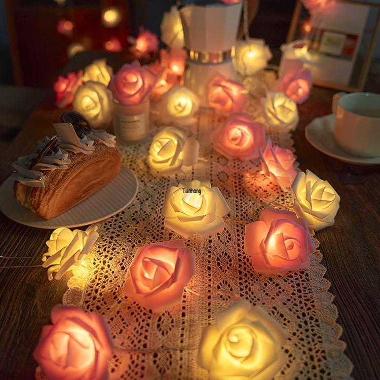 520 Valentine's Day Rose String Lights for Indoor & Girl's Room Decoration Atmosphere