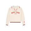 New MLB SS24 New York Yankees Knitwear Women's Cream 3FKPV0141-50CRD