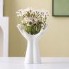Creative Ceramic Hand-Shaped Vase – Porcelain Arm Palm Flower Holder for Home Decoration