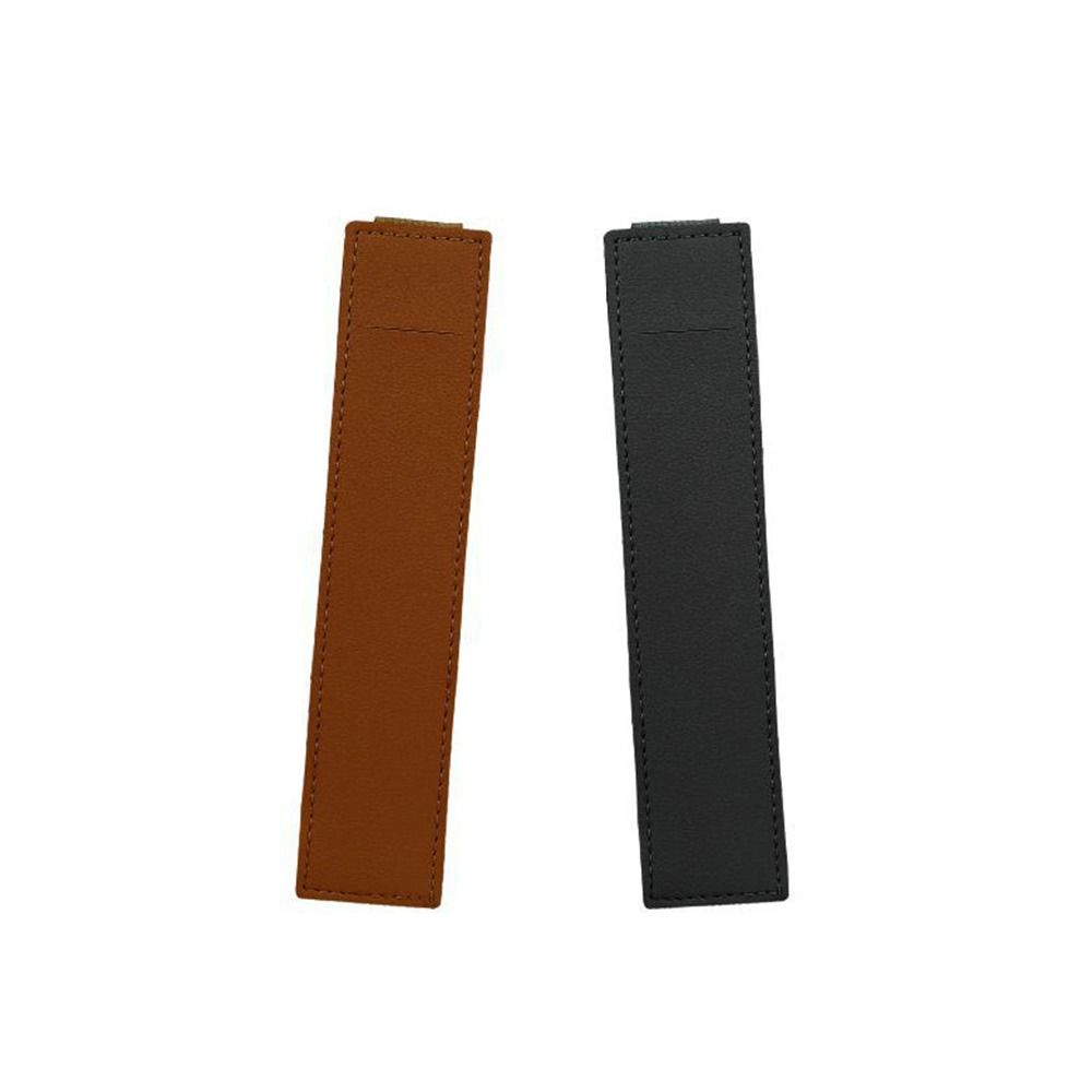 Office Meeting Pu Leather Elastic Buckle Pen Bag Pen Clip Pencil Case Pen Holder