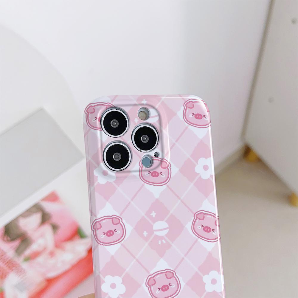 For iPhone 16 15 14 Samsung S23 A52 A33 A73 A53 Huawei Xiaomi Redmi OPPO Vivo Cute Bear Pig Dog Dinosaur Design Full Camera Protect Hard Phone Case