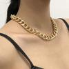 Fashion Gold Silver Color Big Chain Necklace For Women Twist Chunky Thick Lock Geometric Necklaces Party Jewelry