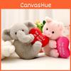 Heart Pig Steal Elephant Plush Toy Animal Stuffed Doll Cartoon Gift Decoration