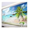 Mural Wallpaper 3D Seascape Scenery Coconut Tree Beach Fresco Living Room TV Sofa Bedroom Wallpaper