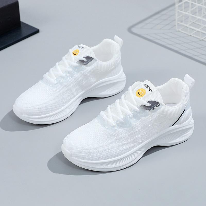 Women's Thick Sole Sneakers 2024 Summer New Mesh Breathability Deodorization Women Versatile Fashion Spring Sports Running Shoes