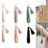 Boho Style Macrame Keychain With Lobster Claw Cotton Cord Wristlet Lanyard Key Fob Strap For Women Macrame Accessory