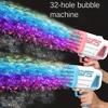 Popular Electric Bubble Gun For Children's Toys 32 Hole Bubble Machine Electric Bubble Gun Without Battery Bubble Water