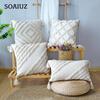 45X45Cm Single Pillowcase Without Pillow Core Bohemian Tufted Tassel Pillowcase Diamond Cushion Cover Nordic Rectangular Sofa Waist Pillow