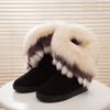 Winter New Snow Boots Imitation Fox Fur Snow Boots Women's Medium Snow Boots Boots Women's Boots