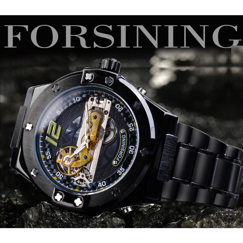 Forsining Men's Fashion Casual Waterproof Tourbillon Mechanical Watch