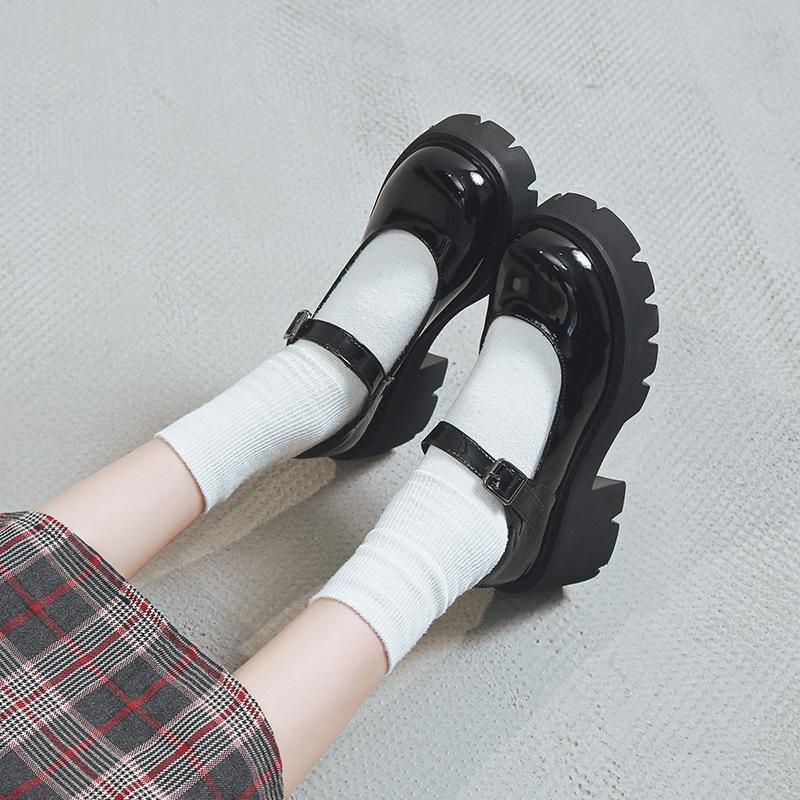 Super Yuan Small Leather Shoes Women's 2025 Autumn New High-heeled Single Shoes Japanese College Style Mary Jane Shoes JK Uniform Shoes Women