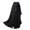 Ladies Casual Double Layer Wide Leg Culottes Irregular Ruffle  Long Pants