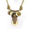 [C7680] - 'Byzance' Brown Beige Golden Designer Necklace