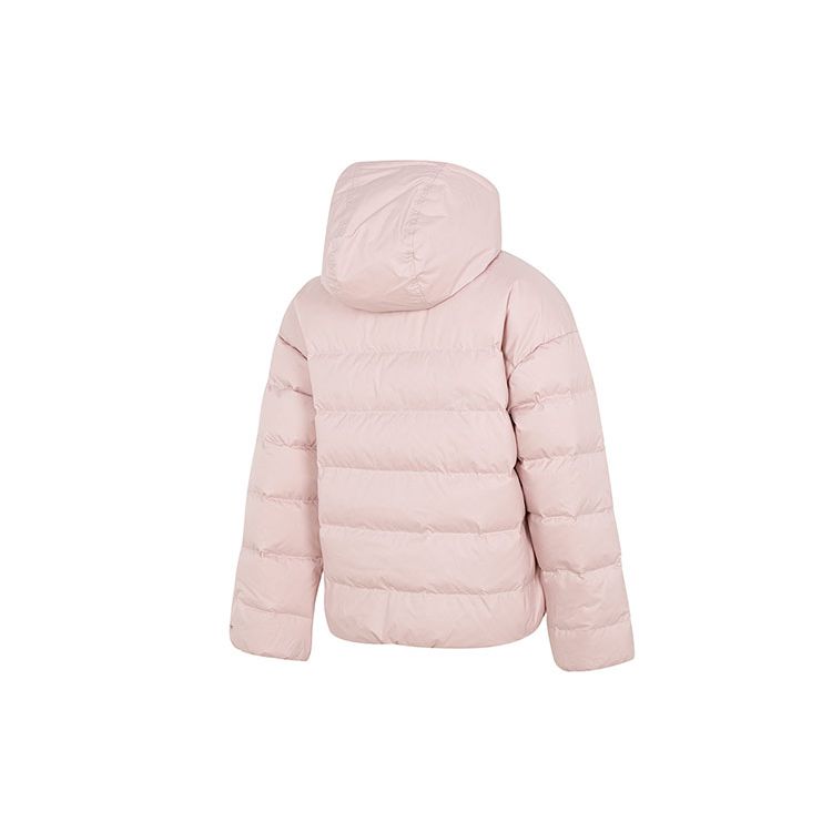Nike Сплошной цвет с капюшоном и карманом на молнии, пуховик, женские куртки, розовый DQ5904-601
