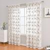 Window Curtain Eye-catching Romantic Long Lasting Embroidery Sheer Curtain Semi Curtain Panels for Living Room