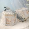 Leather Handle Carousel Gift Box Paper Wedding with Hand Gift Elegant Wedding Candy Box