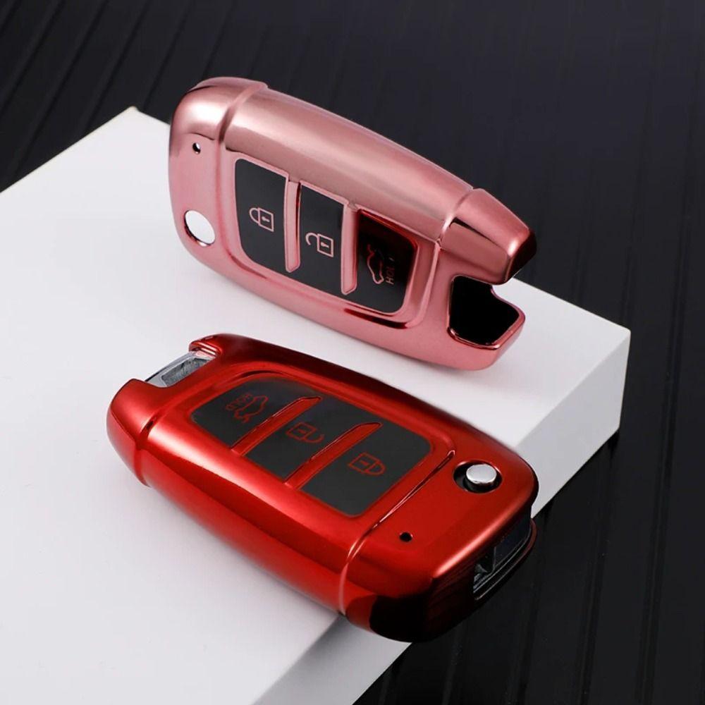 Soft TPU Car Folding Key Case for Hyundai/Tucson/Kona/Azera/Solaris 2/Elantra I30 I35 I40