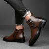Fashion 2025 New Men's Casual Boots Genuine Cowhide Leather Comfortable Luxury Brand Fashion High-quality Business Office Chelsea Boots