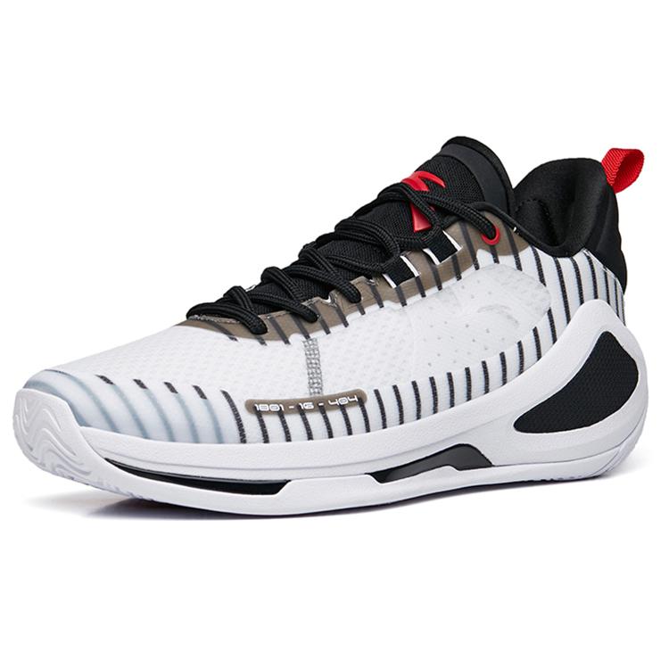 New Anta Alien 3 SE Wear Resistant Low Top Basketball Shoes Men's White Black 112231107-3