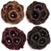 1Pc Synthetic Hair Bun Bud Hair Clips With Diamond Colorful Shiny For Women Ponytail Claw Clip Lifelike Hairpiece Styling Tools