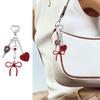 Stylish Skull Bows Keychain Bag Charm Sweet Edgy Design Metal Bag Accessory For Backpack Purse Gift