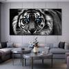 Modern Prints Canvas Art Black and White Tiger Head Painting Wall Art Posters Animal Art Picture for Living Room Cuadros Decor