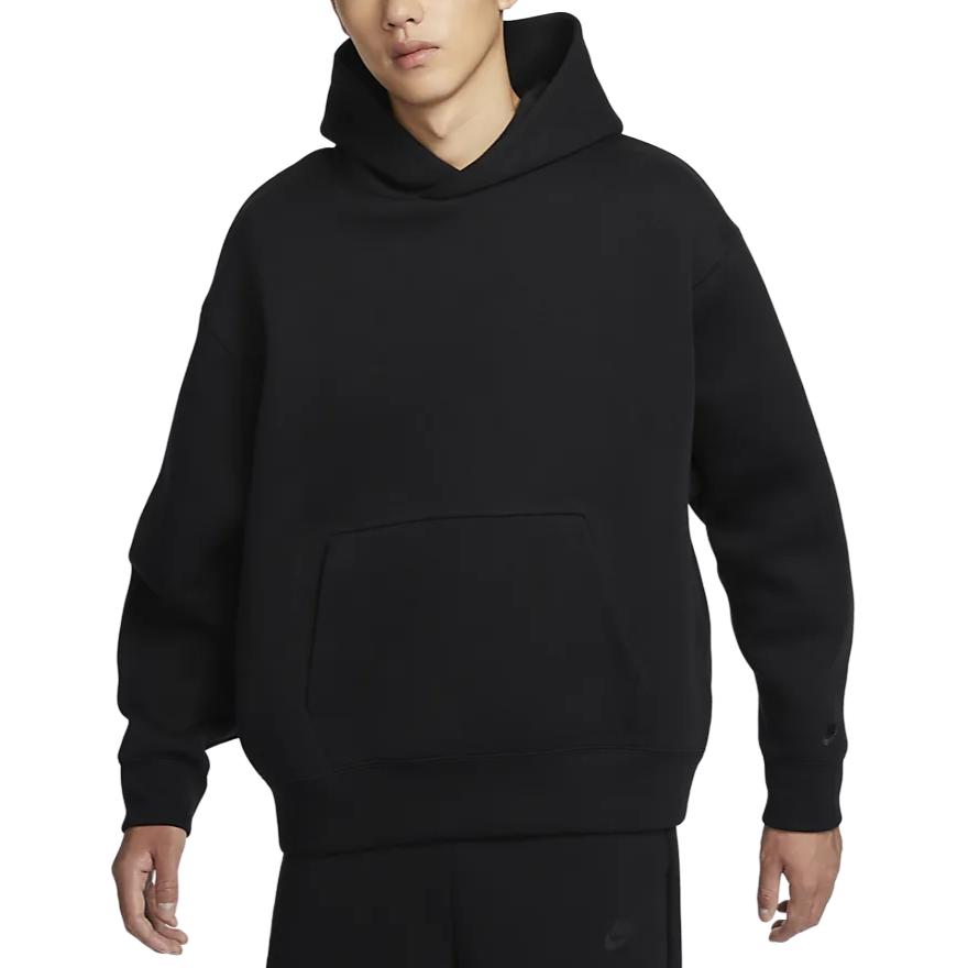 Nike Tech Reimagined Hooded Comfortable Solid Color Long Sleeve Sweatshirt Men Sweatshirt Black FZ0745-010