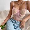Women Summer Floral Lace Sexy Camisole Fashion Slim Bodycon Basic Suspender Tops Party Ins Streetwear Retro Mesh Camis