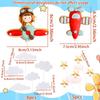 13PCS Airplane Cake Topper for Time Flies 1st, Airplane Themed Decorations for Birthday Baby Shower