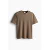H M Regular FiT T sHirT Dark Beige